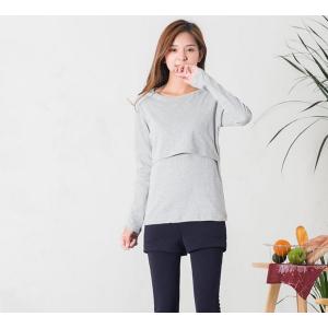 授乳服 2枚セット 授乳口付き 長袖 Tシャツ...の詳細画像5