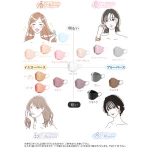 マスク 不織布 立体 血色カラー 4層構造 3...の詳細画像4