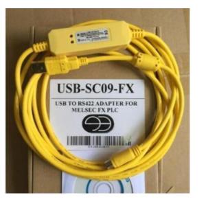 新品 三菱シーケンサー PLC FXシリーズRS-422変換ケーブル　USB-SC09-FX
