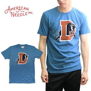 AMERICAN NEEDLE【アメリカンニードル】RJ801 DUB ダーラム・ブルズ Tシャツ クルーネック メンズ コットン トップス 半袖 野球【ネコポス発送のみ送料無料】｜bobsstore