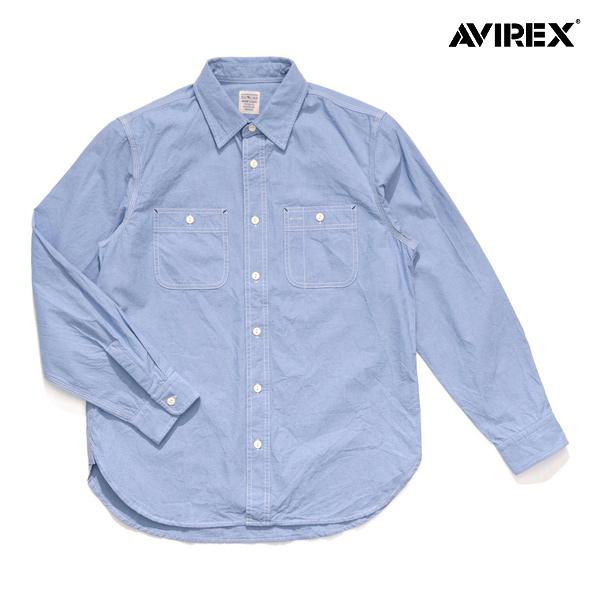 アヴィレックス【AVIREX】《DAILY/デイリー》BASIC CHAMBRAY LONG SLE...