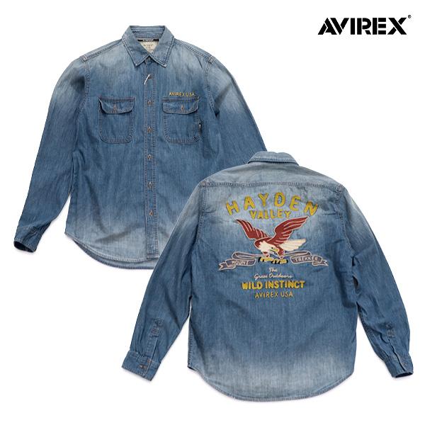 アヴィレックス【AVIREX】783-5220014 EMB DENIM SHIRT HAYDEN ...