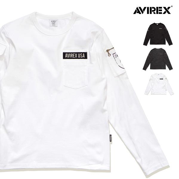 アヴィレックス【AVIREX】FATIGUE CREW NECK L/S T-SHIRT ファティー...