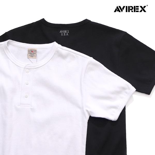 アヴィレックス【AVIREX】《DAILY/デイリー》RIB S/S HENLEY NECK T-S...