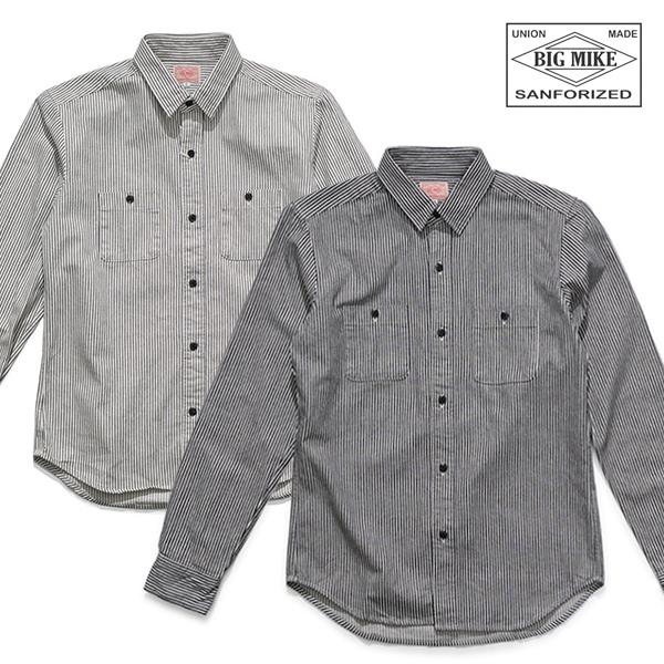 ビッグマイク【BIG MIKE】Japan Hickory L/S Shirt ヒッコリーストライプ...