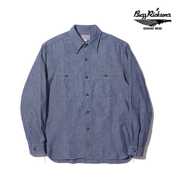爆買 バズリクソンズ【BUZZ RICKSON'S】BR25995 BLUE CHAMBRAY WO...