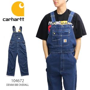 カーハート【carhartt】104672 DENIM BIB OVERALL LOOSE FIT デニム ウォッシュドデニム オーバーオール サロペット ユニフォーム 大工 作業着 つなぎ｜bobsstore