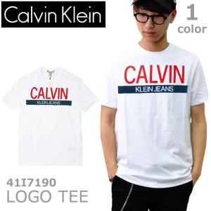 カルバン・クライン ジーンズ【Calvin klein Jeans】メンズ ロゴ Tシャツ 半袖 41I7190 トップス 人気 Logo T 定番 WHITE ホワイト ネコポスのみ送料無料｜bobsstore