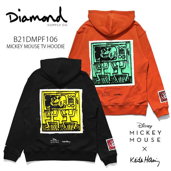 ダイヤモンドサプライ【Diamond Supply Co】MICKEY MOUSE TV HOODI...