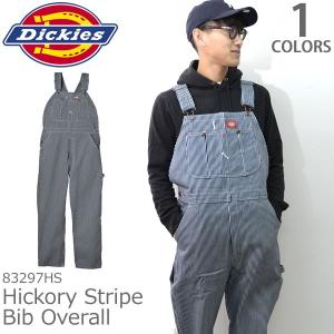 ディッキーズ【Dickies】ヒッコリーオーバーオール 83297 HICKORY STRIPE メンズ ストライプ つなぎ 作業着 デニム パンツ レングス30/32｜bobsstore