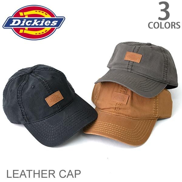 ディッキーズ【Dickies】レザー　ポイント キャップ アジャスタブル メンズ CAP 帽子 マジ...