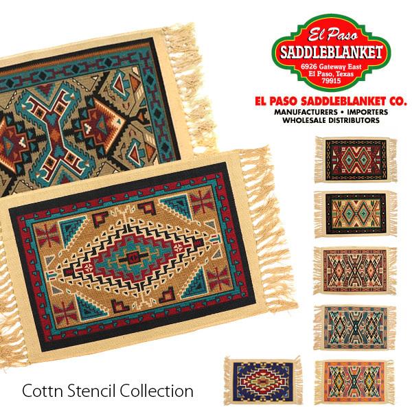 エルパソサドルブランケット【el paso saddleblanket】Cotton Stencil...