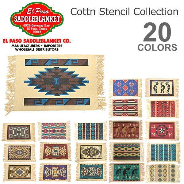 エルパソサドルブランケット【el paso saddleblanket】Cotton Stencil...