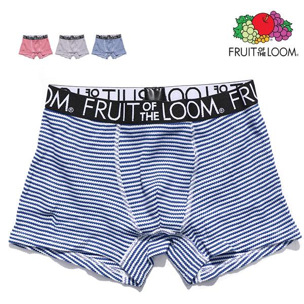 フルーツオブザルーム【FRUIT OF THE LOOM】ボーダーワッフルボクサーパンツ アンダーウ...