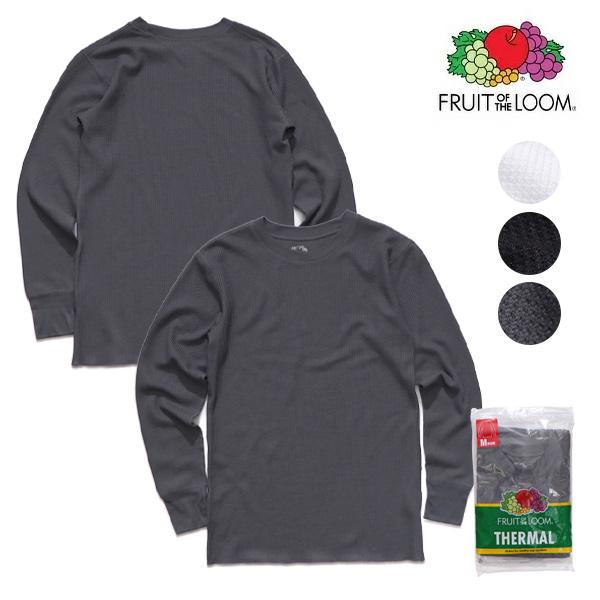 フルーツオブザルーム【FRUIT OF THE LOOM】THERMAL ワッフル クルーネック ロ...