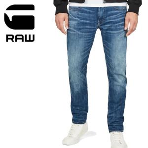 ジースター ロウ【G-STAR RAW】 D-Staq 5-Pocket Slim Jeans D06761.8968.6028 メンズ デニム ジーンズ ストレート インディゴ Medium Indigo Aged｜bobsstore