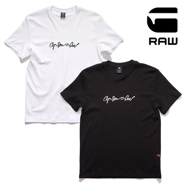 爆買 ジースター ロウ【G-STAR RAW】G-SCRIPT T-SHIRT Tシャツ 半袖 ロゴ...