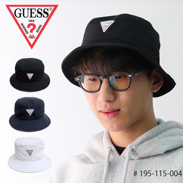 爆買 ゲス【GUESS】バケットハット ミニロゴ コットン 195-115-004 ユニセックス 男...