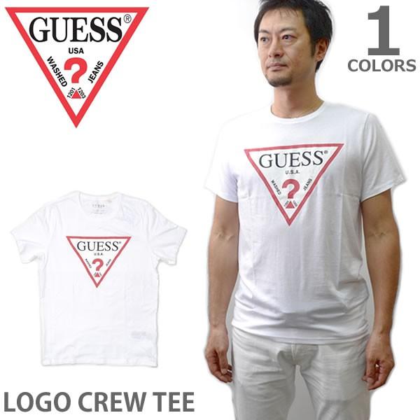 爆買 ゲス【GUESS】M82391K75R3　TRIANGLE CREW Tシャツ メンズ  半袖...