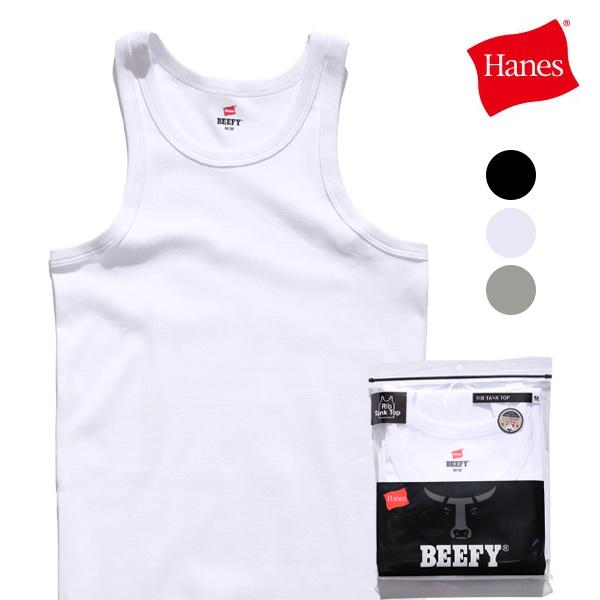 ヘインズ【Hanes】ビーフィー リブタンクトップ 25SS BEEFY-T トップス タンク イン...