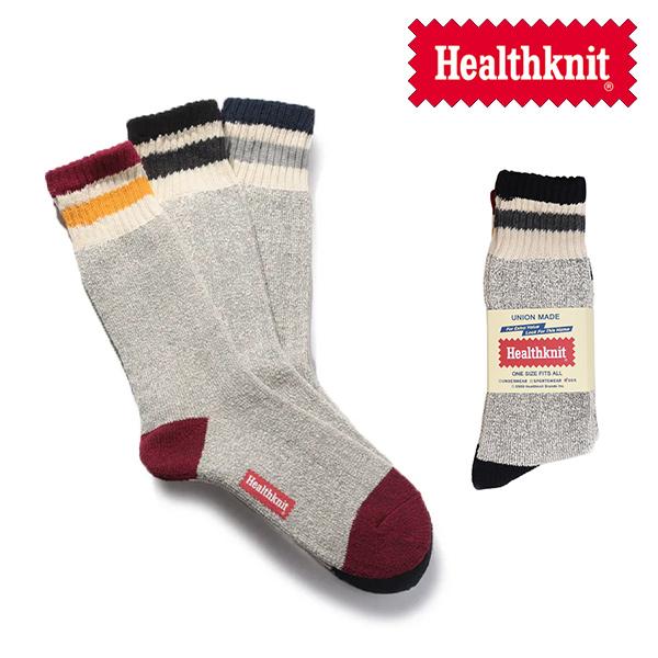 ヘルスニット【Healthknit】191-3392 シンカーライン 3Pソックス ハイソックス ロ...