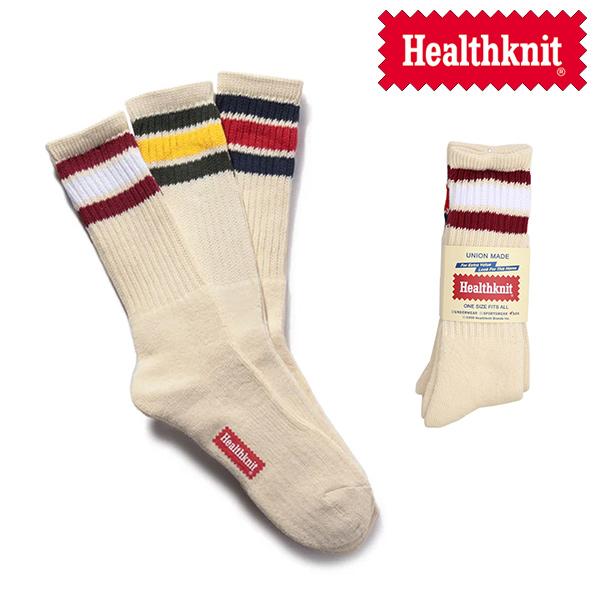 爆買 ヘルスニット【Healthknit】191-3471 クラシック3本ライン 3Pソックス ハイ...