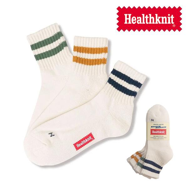 ヘルスニット【Healthknit】191-3668 シンカー2本ライン 3Pソックス 靴下 ハーフ...