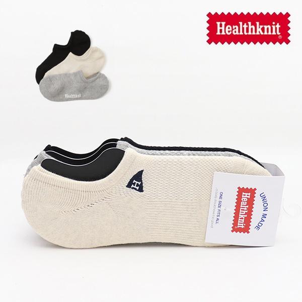 ヘルスニット【Healthknit】ペナント刺繍 ベーシック3Pソックス アンクル丈 靴下 ショート...