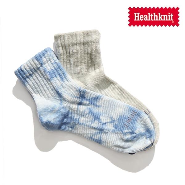 爆買 ヘルスニット【Healthknit】191-3691 タイダイ 2Pソックス ショートソックス...