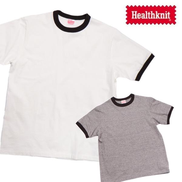 ヘルスニット【Healthknit】217 トンプキンス リンガー クルーネック 半袖 Tシャツ ト...