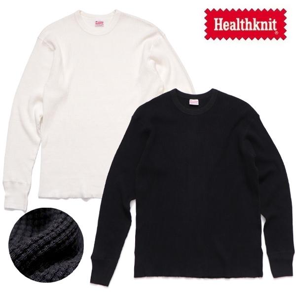 ヘルスニット【Healthknit】52017 サーマルキングワッフル クルーネック 長袖 ロングス...