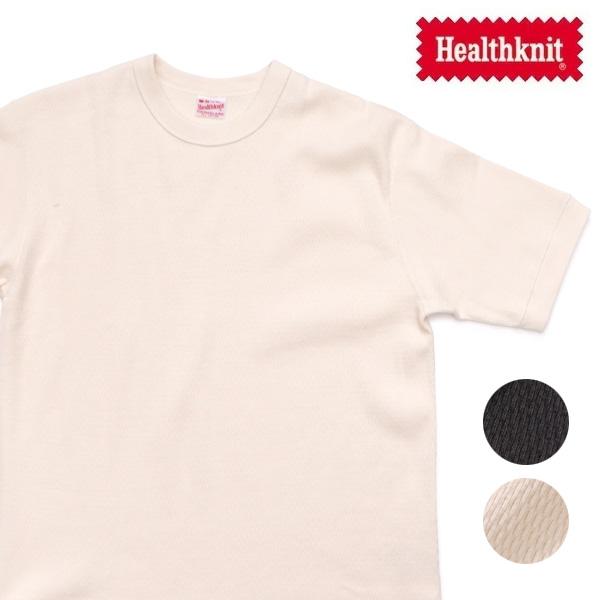 ヘルスニット【Healthknit】52029 サーマルキングラッセルハニカム クルーネック 半袖 ...