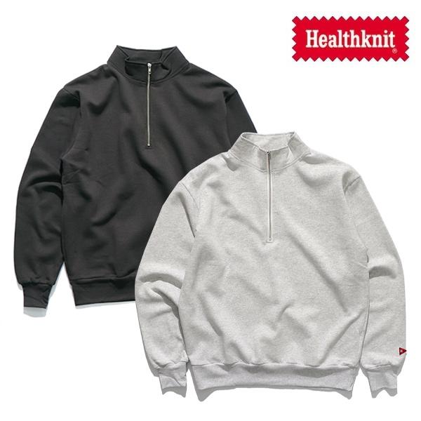 ヘルスニット【Healthknit】54022 クラシックスウェット ハーフジップ長袖 スウェットシ...