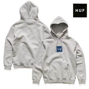 ハフ【HUF】PF00573 HUF SET BOX HOODIE メンズ フード パーカー トップス プルオーバー ボックスロゴ 長袖 フーディ スウェット ロゴ  裏起毛 グレー｜bobsstore