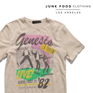 ジャンクフード クロージング【JUNK FOOD CLOTHING】GENESIS LIVE '82 VINTAGE TEE Tシャツ ジェネシス メンズ レディース バンドT【ネコポス発送無料】｜bobsstore