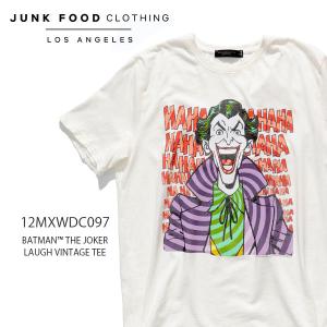 ジャンクフード クロージング【JUNK FOOD CLOTHING】BATMAN THE JOKER LAUGH VINTAGE TEE ジョーカー Tシャツ 半袖 アメコミ【ネコポス発送無料】｜bobsstore