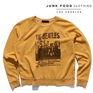 ジャンクフード クロージング【JUNK FOOD CLOTHING】WOMEN'S BEATLES FLEECE レディース スウェット トレーナー 裏起毛 ロゴ ビートルズ バンド｜bobsstore