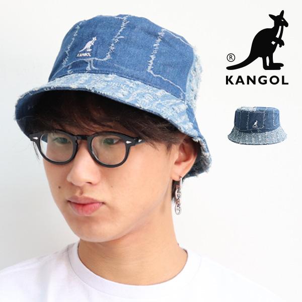 爆買 カンゴール【KANGOL】231-069623 DENIM MASHUP BUCKET ロゴ ...