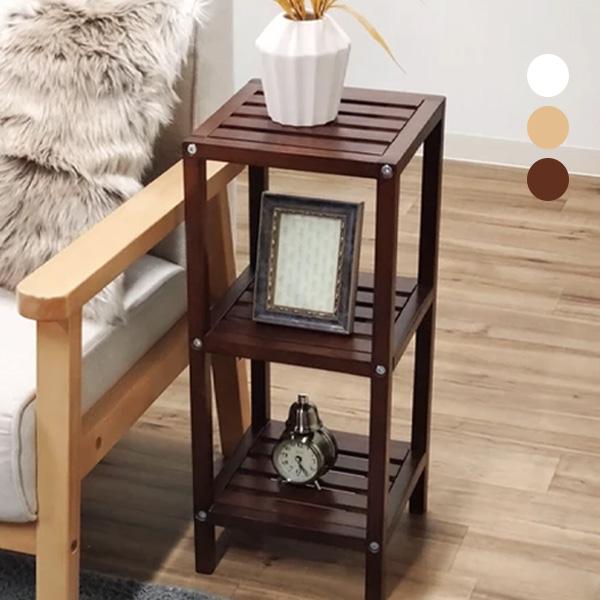 KI JAPAN【ケーアイジャパン】スラットウッドラック ラバーウッド オープンラック インテリア ...