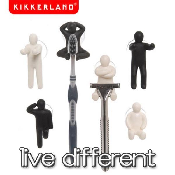 爆買 KIKKERLAND(キッカーランド) Live Dirrerent/人型フック/歯ブラシホル...