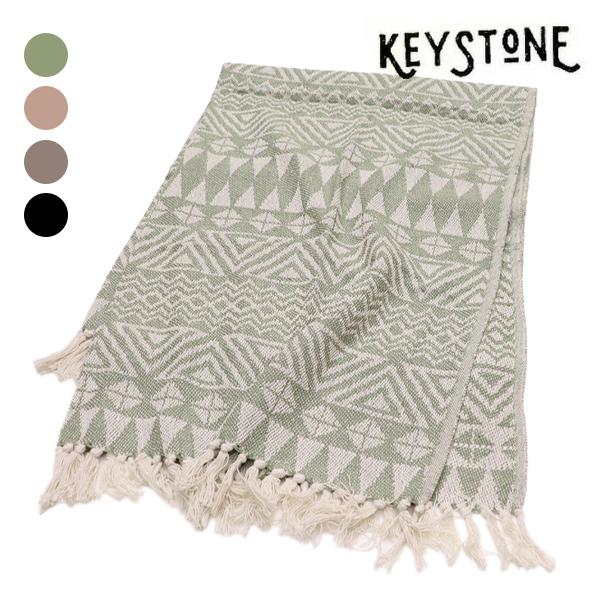 キーストーン【KEYSTONE】アップサイクル コットンスロー ネイティブ ブランケット ひざ掛け ...