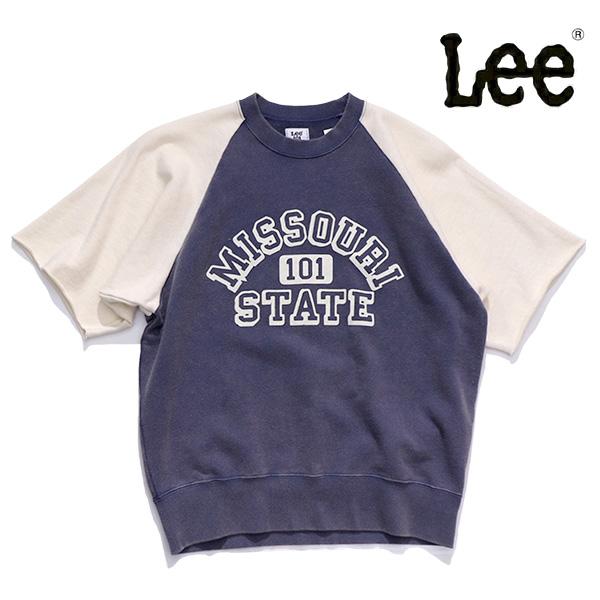 リー【Lee】LT3183 101 H/S SWEAT スウェット 半袖 Tシャツ ラグラン 綿10...