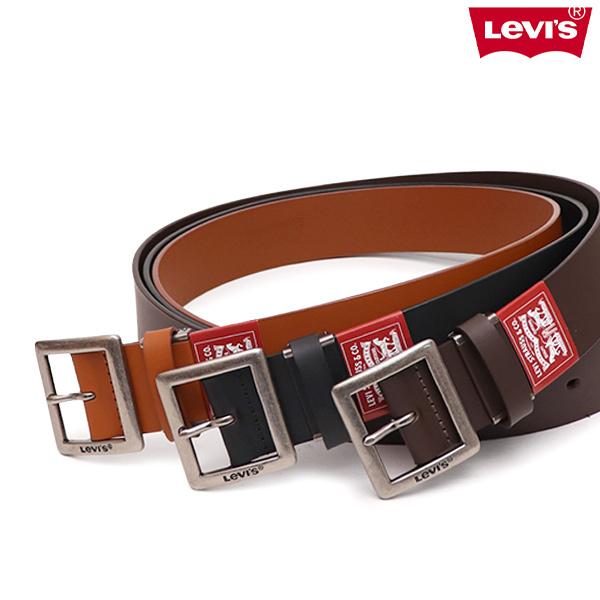 リーバイス 【levis】BELT ベルト 牛床革 レザー カジュアル Free フリーサイズ メン...