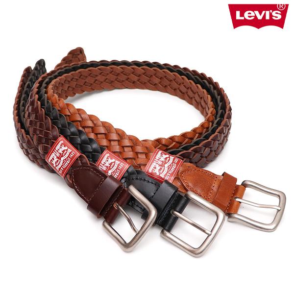リーバイス 【levis】BELT ベルト 牛革 レザー メッシュ Free フリーサイズ メンズ ...