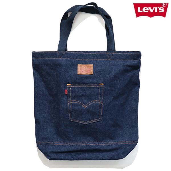 リーバイス 【levis】トートバッグ デニム生地 バッグ ジーンズ 鞄 マチ付き エコバッグ ポケ...