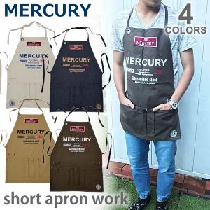 マーキュリー/MERCURY ショートエプロン ワーク デニム　アースカラー MESAWO　カフェ キッチン エプロン 1枚までメール便可｜bobsstore