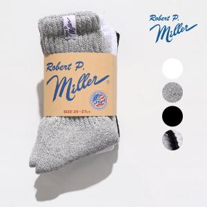 ロバート ピー ミラー【Robert P. Miller】312C 3P Crew length socks 25-27cm クルーソックス 靴下 ロングソックス メンズ 3足セット シンプル【ネコポス発送】｜bobsstore