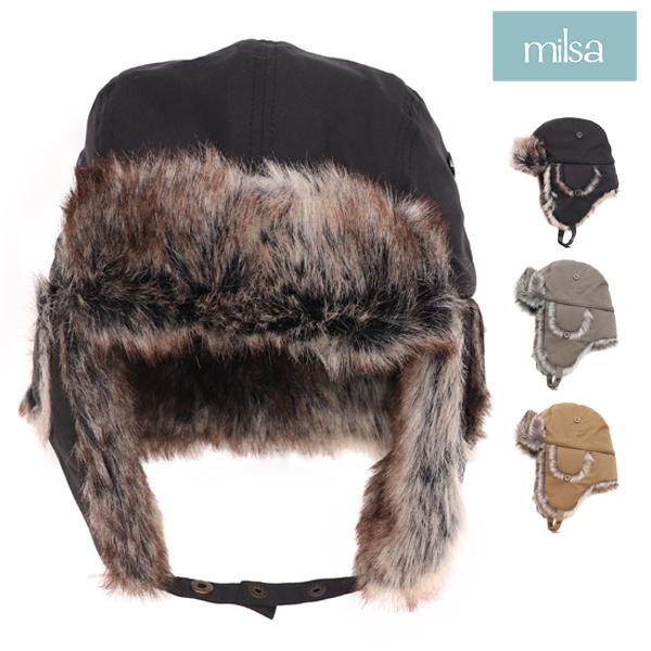 ミルサ【Milsa】234-061208 トラッパーハット フライトキャップ フェイクファー ハット...