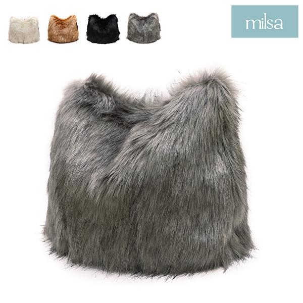 ミルサ【Milsa】ファー キャット 猫耳 帽子 ハット ウォッシャブル 静電気防止 フェイクファー...