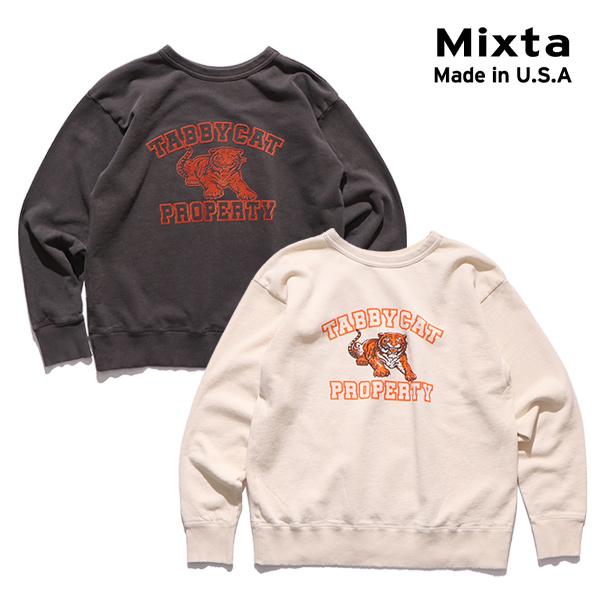ミクスタ【MIXTA】S248 SWEATSHIRT TABBY CAT PROPERTY スウェッ...